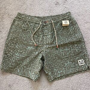 Men's Green Patterned Shorts